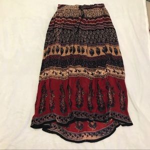 Floor length boho skirt